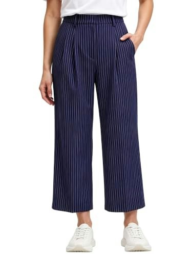 Cokqu Women's Business Casual Ankle Wide Leg Trousers: $26.98 Cokqu Women's Business Casual Ankle Wide Leg Trousers: $26.98