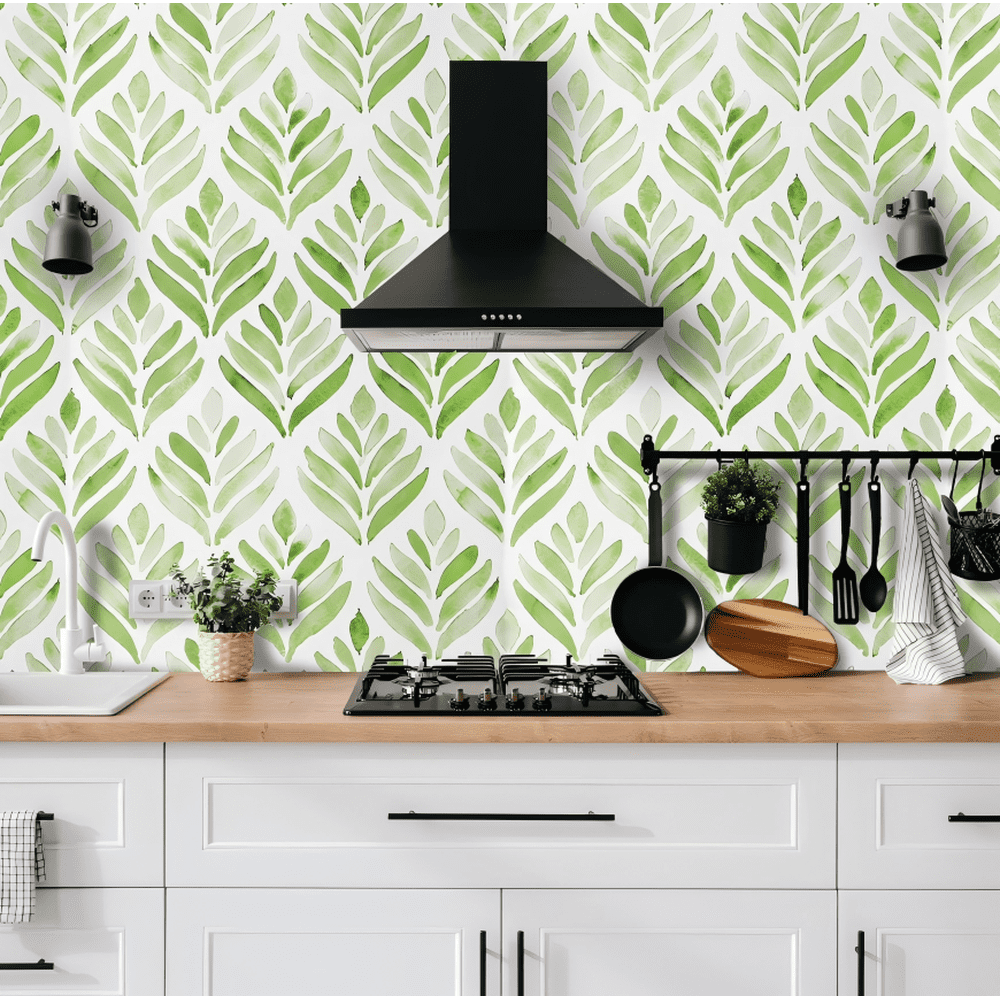 Dazlute 17.52" x 394" Peel and Stick Floral Wallpaper: $18.62