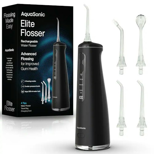 AquaSonic Elite Flosser Rechargeable Water Flosser for $32 + free shipping
