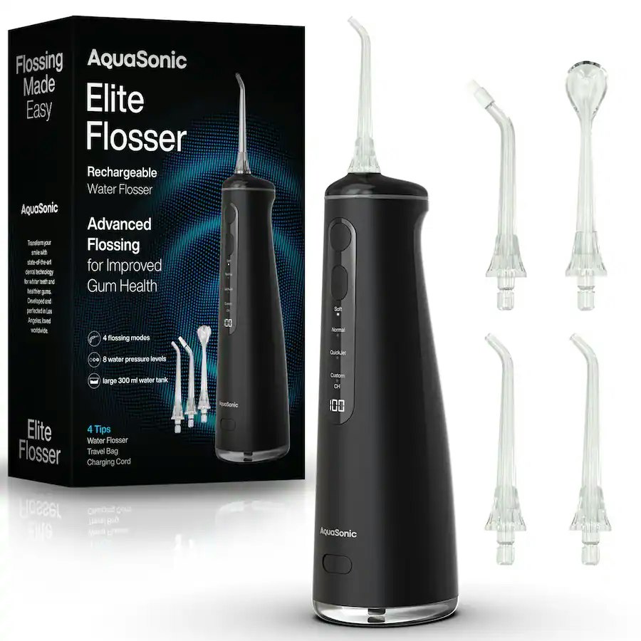 AquaSonic Elite Flosser Rechargeable Water Flosser: $32