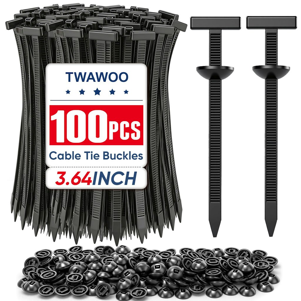 Nylon Universal Cable Tie Buckles 100-Pack: $2.49