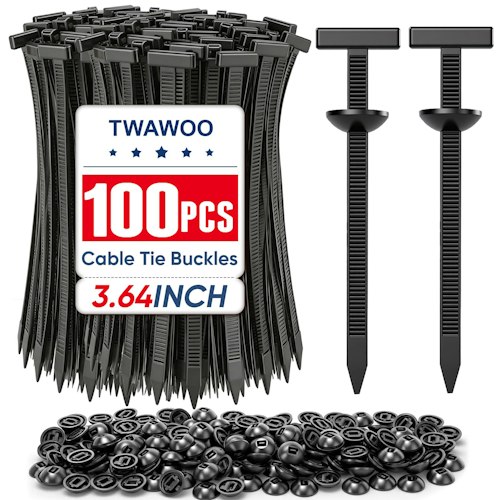 Nylon Universal Cable Tie Buckles 100-Pack for $2 + free shipping w/ Prime