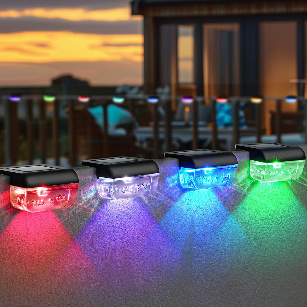 Color-Changing Solar Deck Light 12-Pack: $9.99