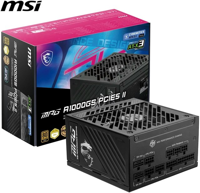 MSI MPG A1000GS PCIE5 II 1000W 80+ Gold Power Supply: $100 after rebate