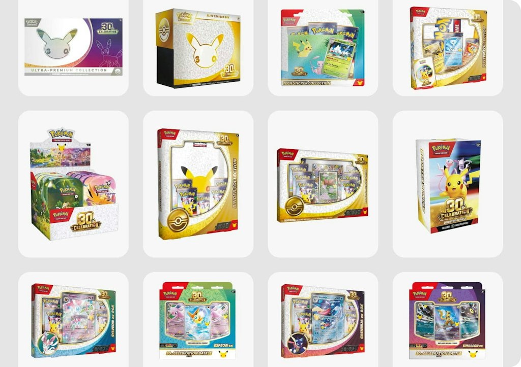 eBay Pokemon 30th Celebration Deals: From $10
