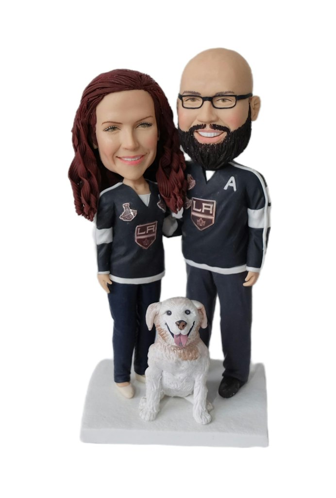 Custom Couple Bobblehead Figurine Wedding Cake Topper: $117 Custom Couple Bobblehead Figurine Wedding Cake Topper: $117