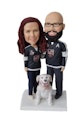 Custom Couple Bobblehead Figurine Wedding Cake Topper for $117 + free shipping