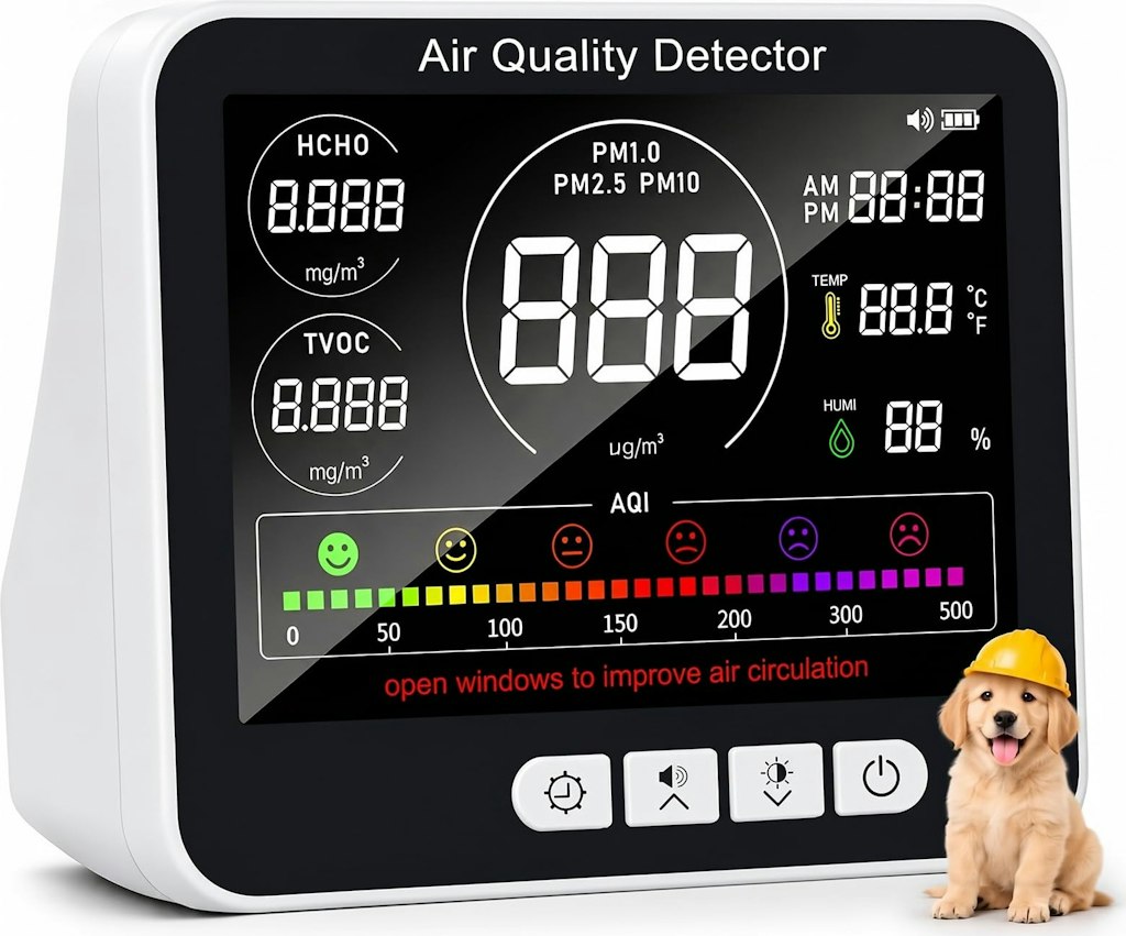 Lecoolife 10-in-1 Indoor Air Quality Monitor: $66 Lecoolife 10-in-1 Indoor Air Quality Monitor: $66