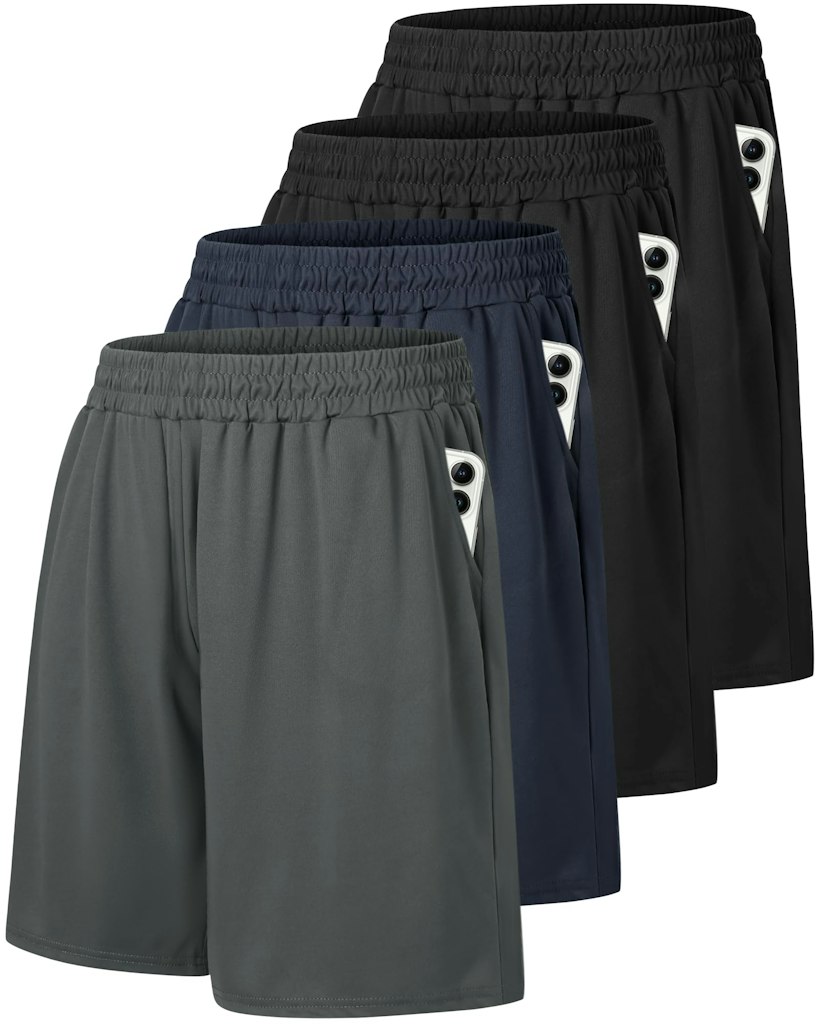 Men's Gym Shorts 4-Pack (L only): $14