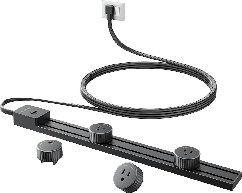 Orico Sliding Outlets 5-Foot Metal Extension Cord Power Strip: $40