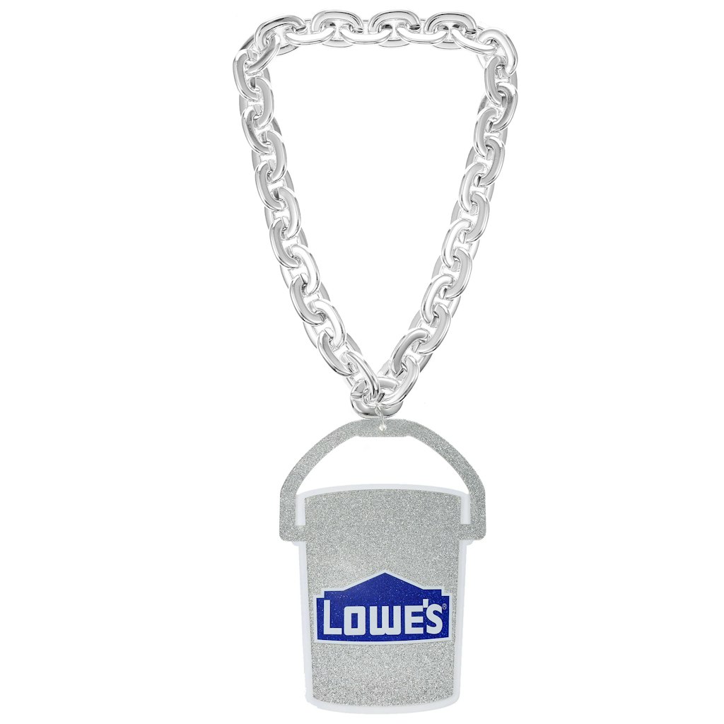 Lowe's Silver Glitter Ice Bucket Necklace: $20