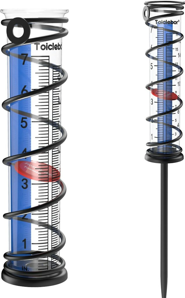 Toiclebor Outdoor Rain Gauge: $14