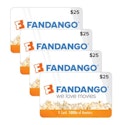 Four $25 Fandango Gift Cards for $80 + email delivery