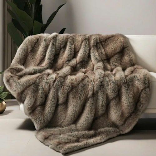 Inchgrass 74" x 60" Faux Fur Blanket  for $51 + free shipping