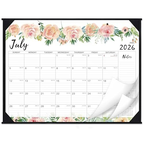 2026-2027 22" x 17" Large Monthly Desk Calendar: $19.99
