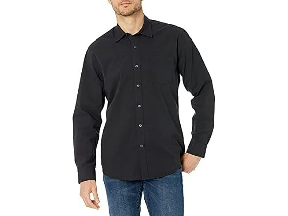 Amazon Essentials Men's Regular-Fit Poplin Shirt: $4.99