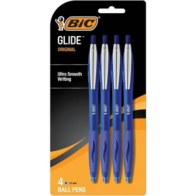 BIC Glide Original Medium Point Pens 4-Pack: $2.99