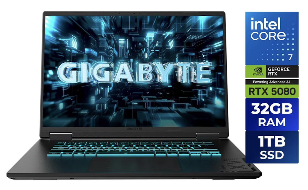 Gigabyte A16 Pro Core 7 16" Gaming Laptop w/ RTX 5080: $1,799