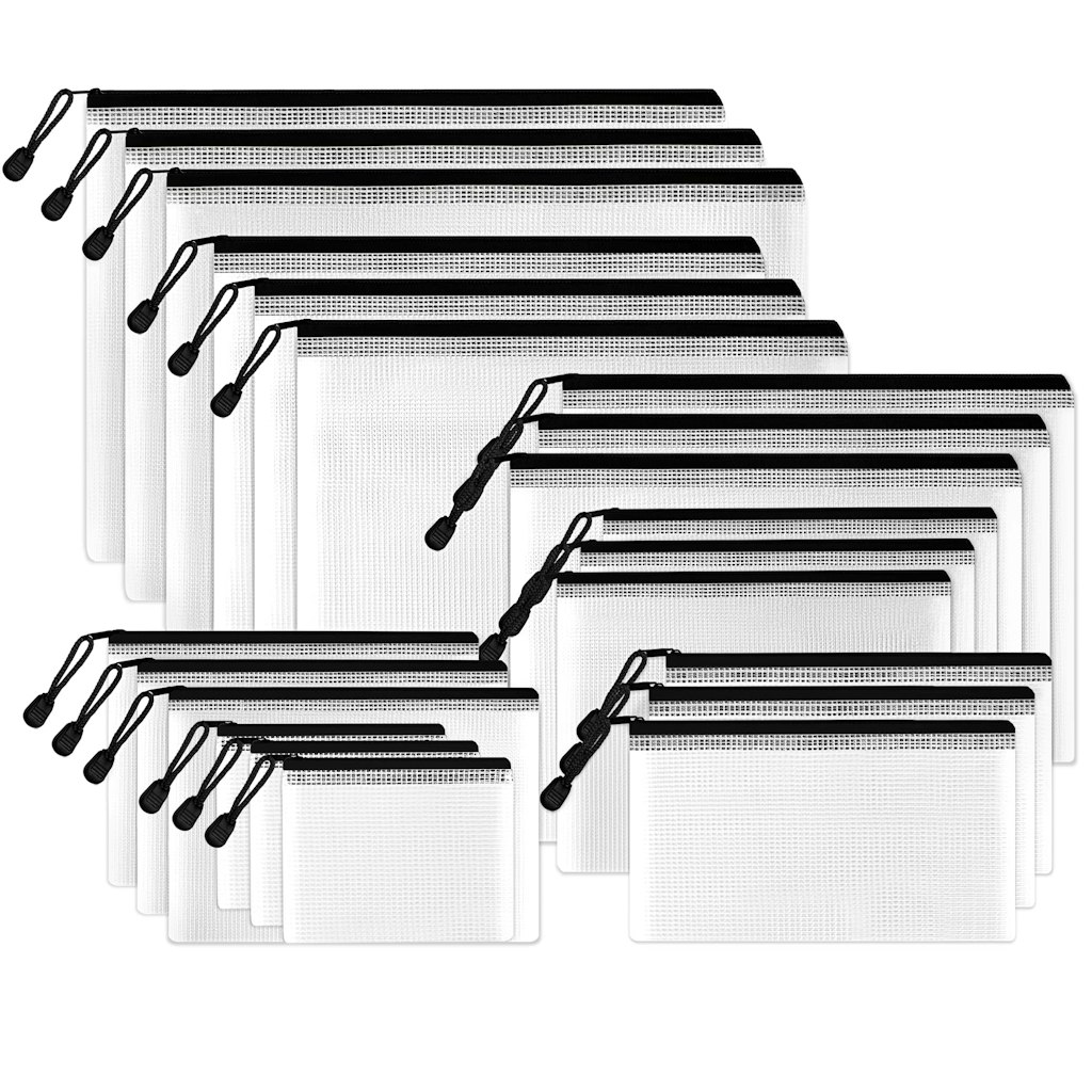 Multisize Mesh Zipper Pouches 21-Pack: $9.49 w/ Subscribe & Save