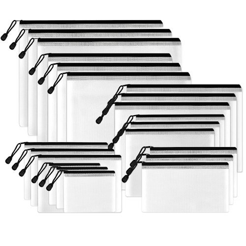 Multisize Mesh Zipper Pouches 21-Pack for $9.49 w/ Subscribe & Save + free shipping w/ Prime