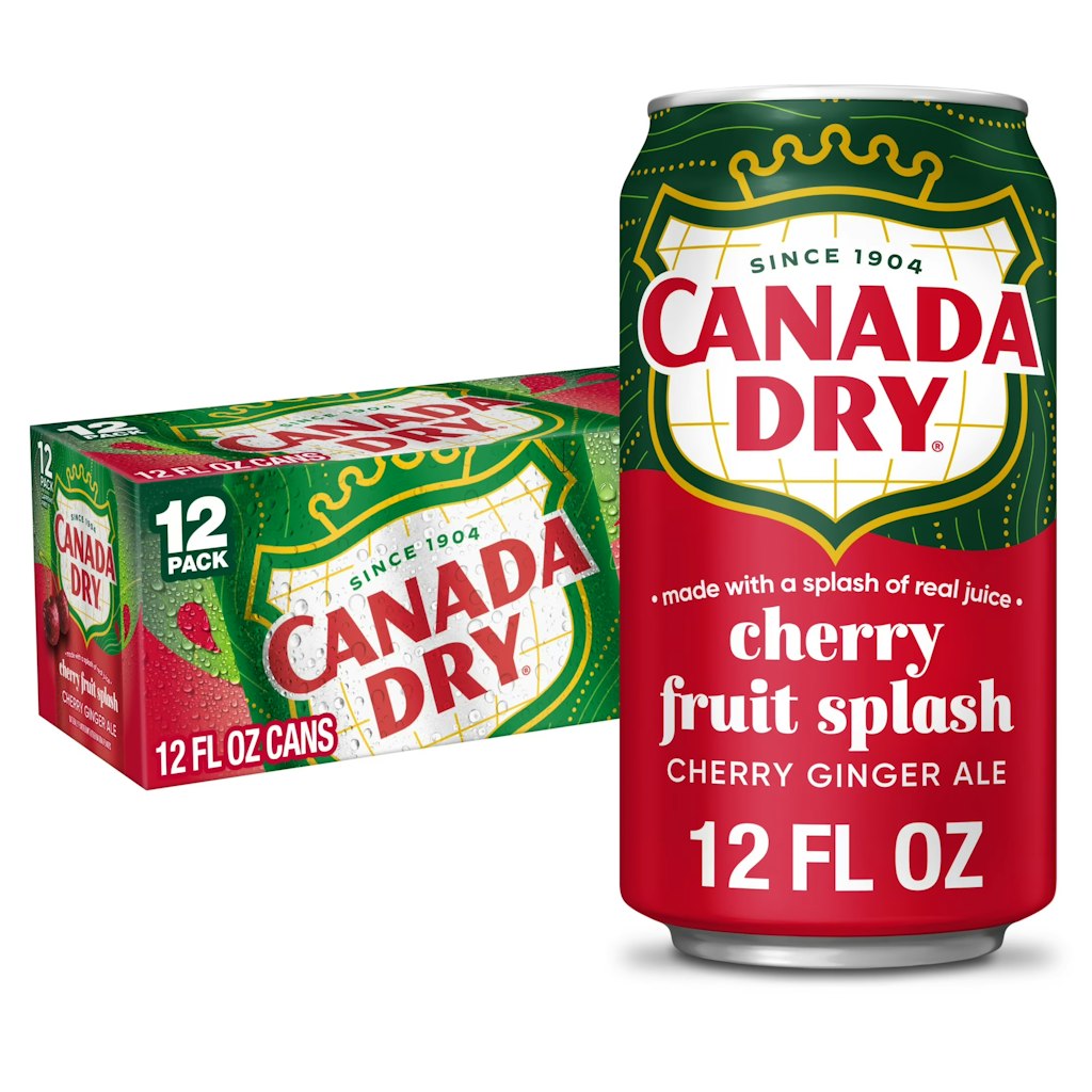 Canada Dry Fruit Splash Cherry Ginger Ale Soda 12-Pack: $6