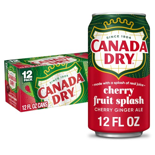 Canada Dry Fruit Splash Cherry Ginger Ale Soda 12-Pack for $6 + free shipping w/ $35