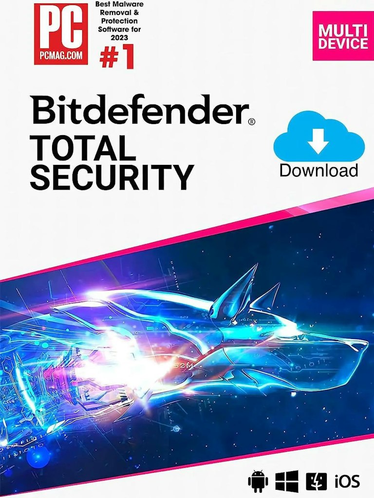 Bitdefender Total Security 2026 5-Device 1-Year Antivirus Software: $15