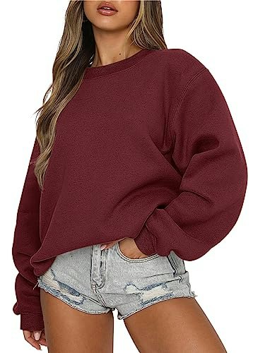 Anrabess Women's Oversized Crewneck Sweatshirt: $27.98 Anrabess Women's Oversized Crewneck Sweatshirt: $27.98