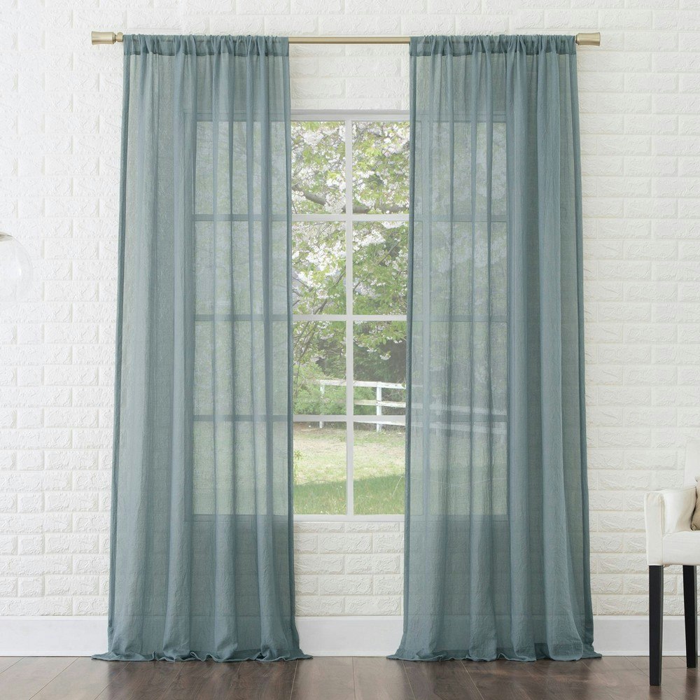 50"x63" No. 918 Avril Crushed Texture Sheer Curtain Panel: $13.69