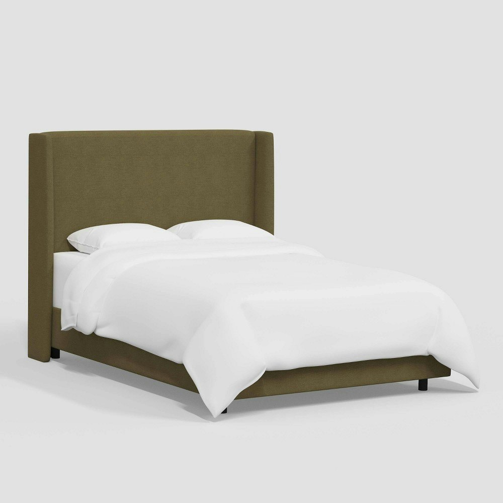 Threshold Antwerp Full Size Upholstered Wingback Bed: $1,180 Threshold Antwerp Full Size Upholstered Wingback Bed: $1,180