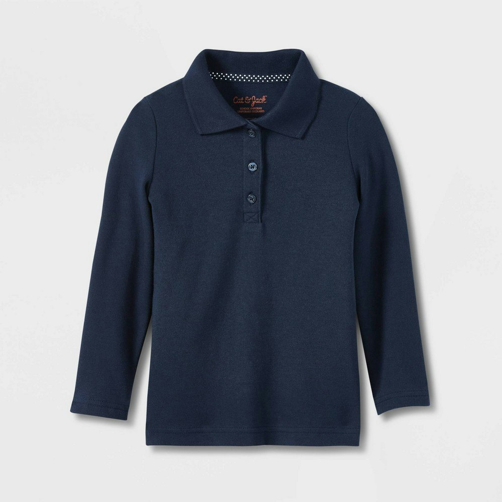 Cat & Jack Toddler Girls' Long Sleeve Interlock Uniform Polo Shirt 3T: $10 Cat & Jack Toddler Girls' Long Sleeve Interlock Uniform Polo Shirt 3T: $10