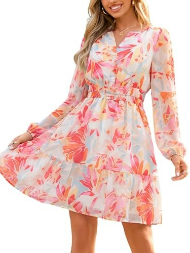 Simplee Women's Floral Chiffon Mini Dress: $19.98 Simplee Women's Floral Chiffon Mini Dress: $19.98