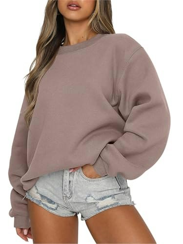 Anrabess Women's Oversized Crewneck Sweatshirt: $30.59 Anrabess Women's Oversized Crewneck Sweatshirt: $30.59