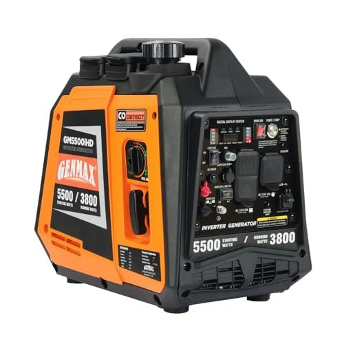 Genmax GM5500iHD 5,500W Portable Hybrid Inverter Generator: $679.99
