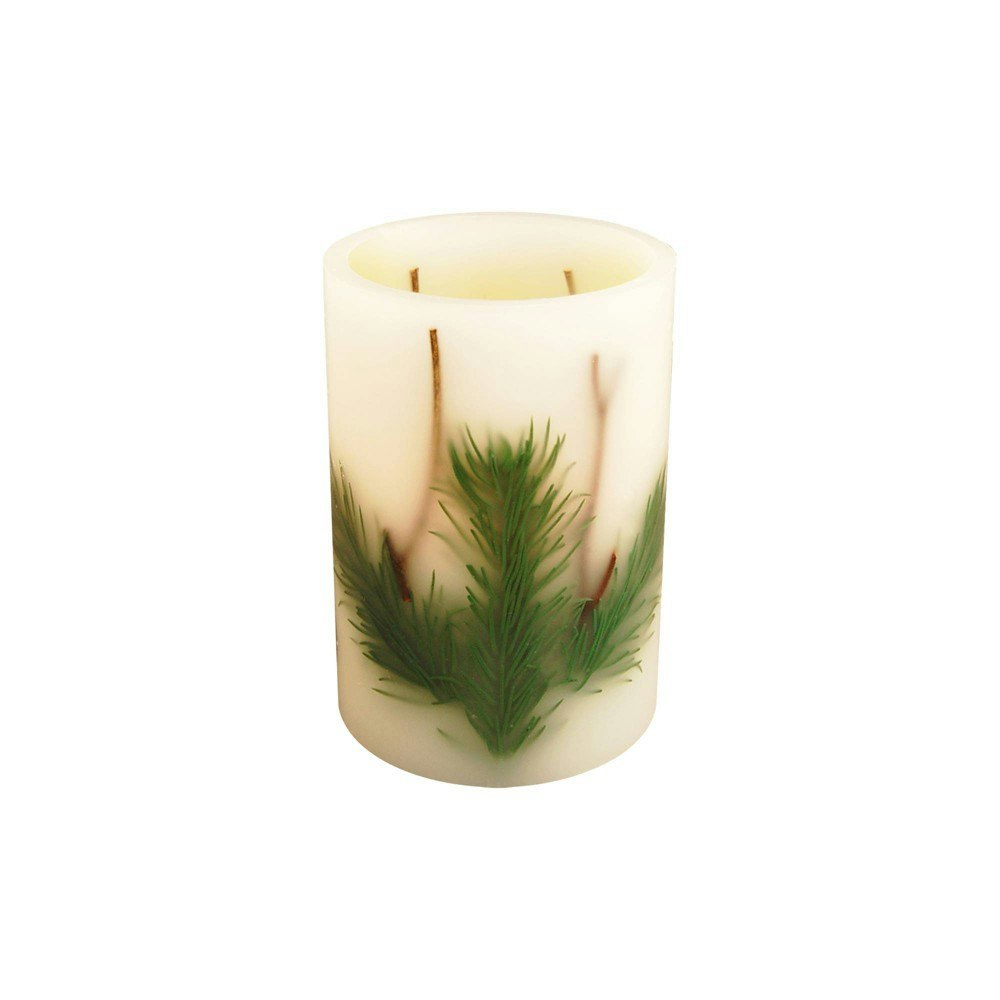 Lumabase Battery-Operated Pine Needle LED Wax Candle: $20.99