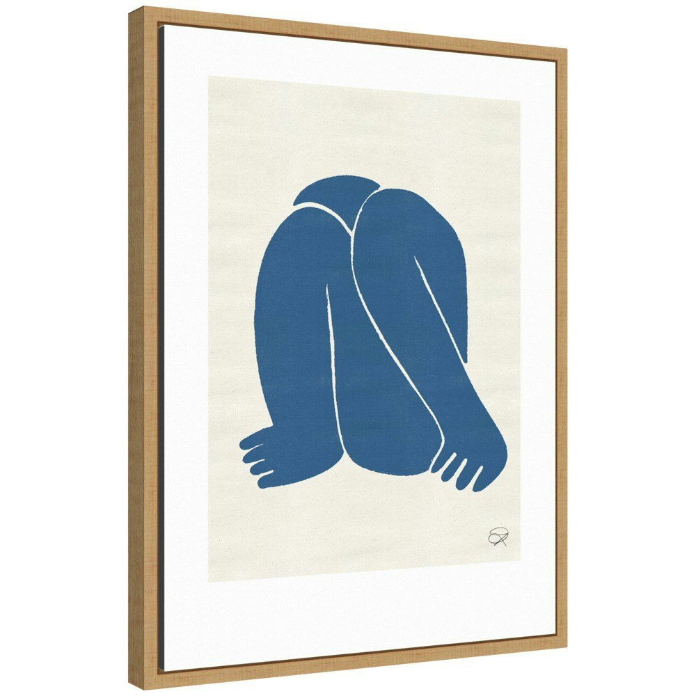 Kate & Laurel 18\"x24\" Sylvie Head Down II Framed Canvas Wall Art: $54.99