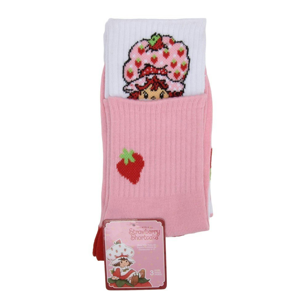 Women's Strawberry Shortcake Crew Socks 3-Pack: $9.99 Women's Strawberry Shortcake Crew Socks 3-Pack: $9.99
