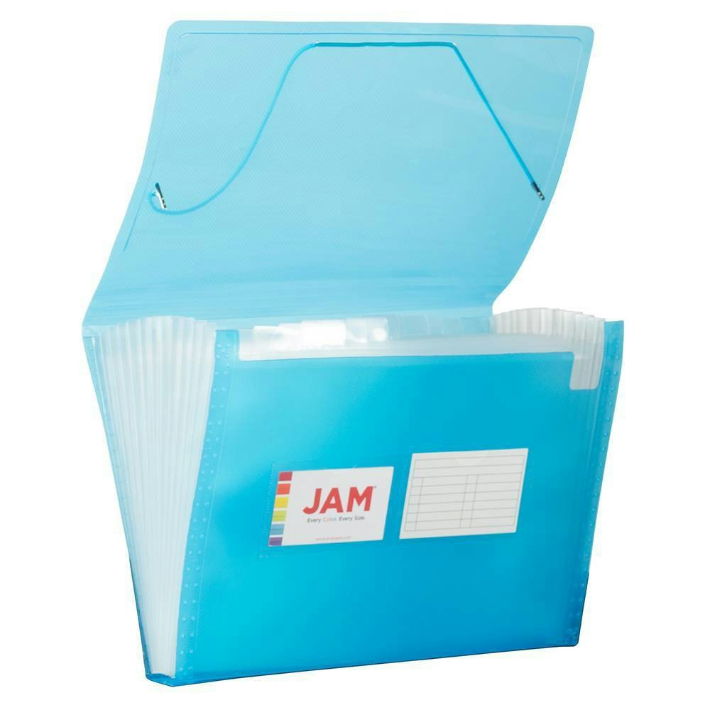 JAM Paper 9" x 13" 13-Pocket Expanding Plastic File Folder: $13.99 JAM Paper 9" x 13" 13-Pocket Expanding Plastic File Folder: $13.99