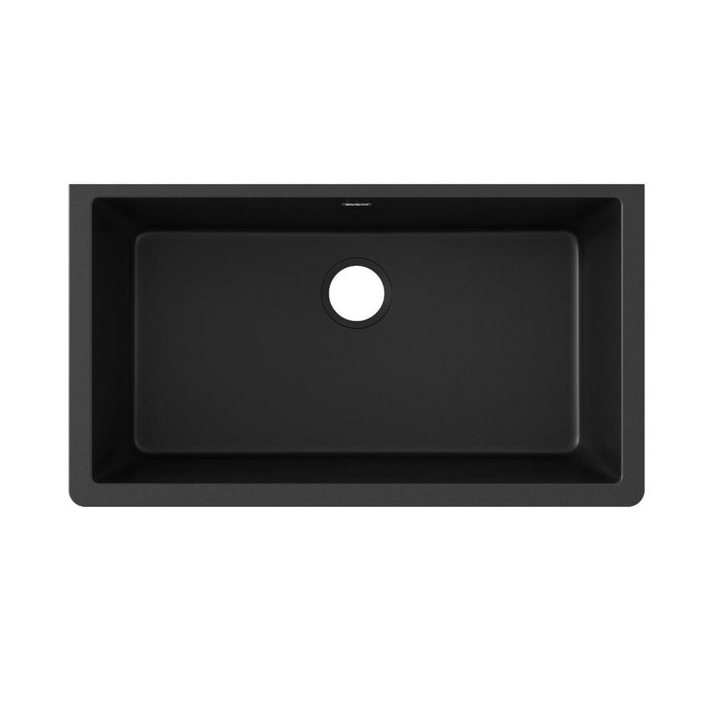 Quartz Classic 33-Inch Undermount Single Bowl Composite Kitchen Sink: $553.15