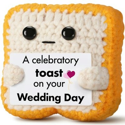 Ovrrcame Crochet Toast Wedding Keepsake for $10 + free shipping w/ Prime