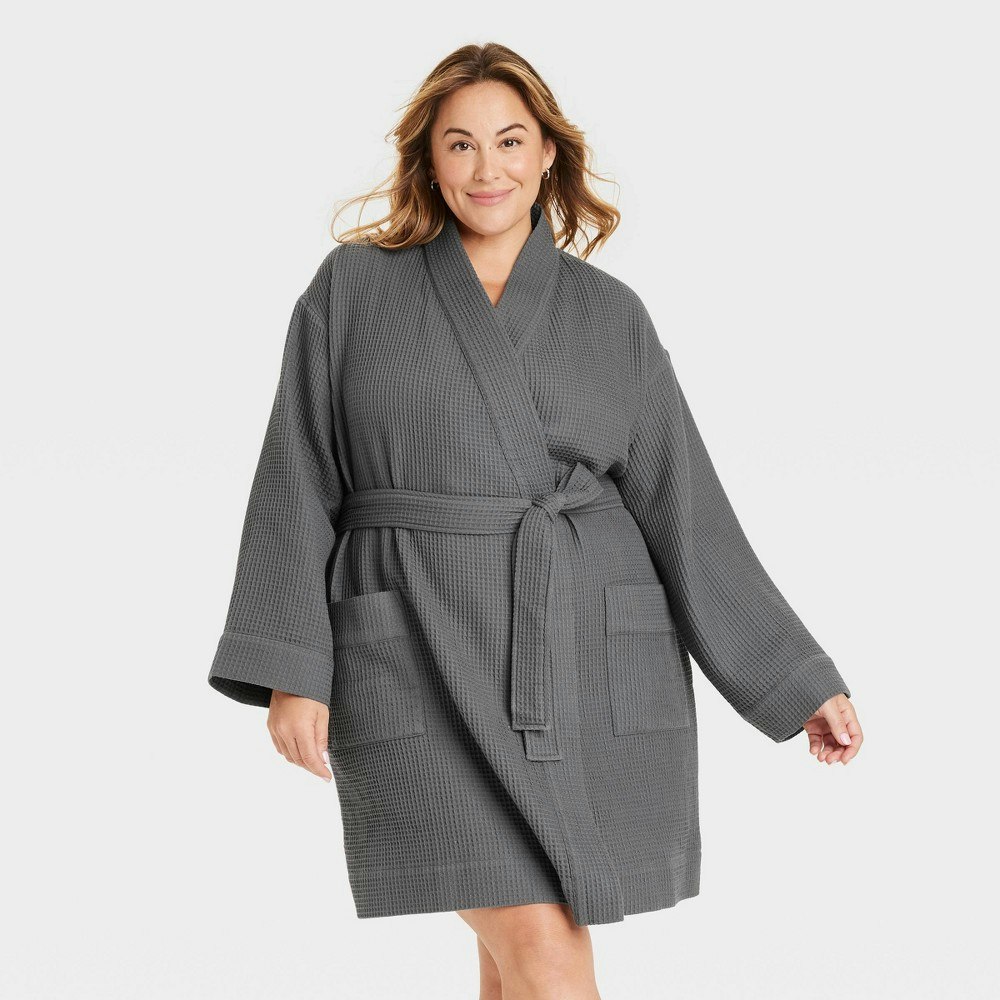 Auden Women's Waffle Short Robe Plus Size: $35 Auden Women's Waffle Short Robe Plus Size: $35