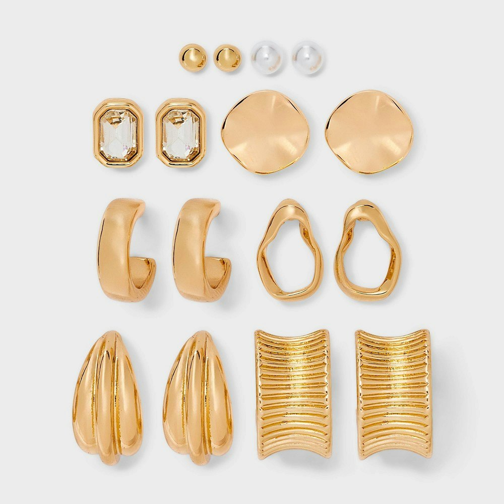 A New Day Textured Flow Earring Set 8-Pack: $14.99 A New Day Textured Flow Earring Set 8-Pack: $14.99