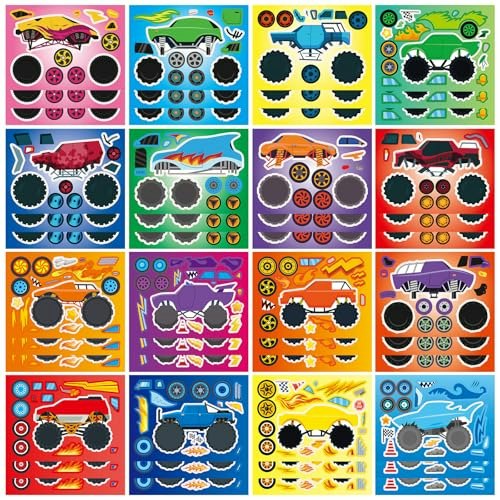 Cosomia Make Your Own Monster Truck Stickers 48-Sheet Pack: $6.98