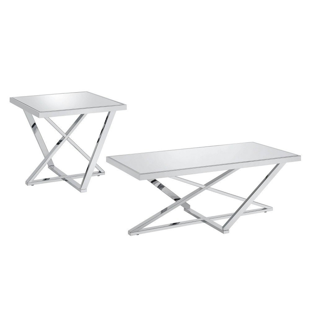 Drubeck Mirrored Coffee Table 2-Piece Set: $729.99 Drubeck Mirrored Coffee Table 2-Piece Set: $729.99