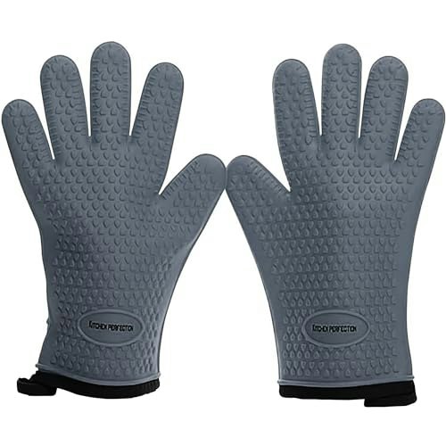 Kitchen Perfection XL Silicone Heat-Resistant BBQ Gloves: $29.99 Kitchen Perfection XL Silicone Heat-Resistant BBQ Gloves: $29.99