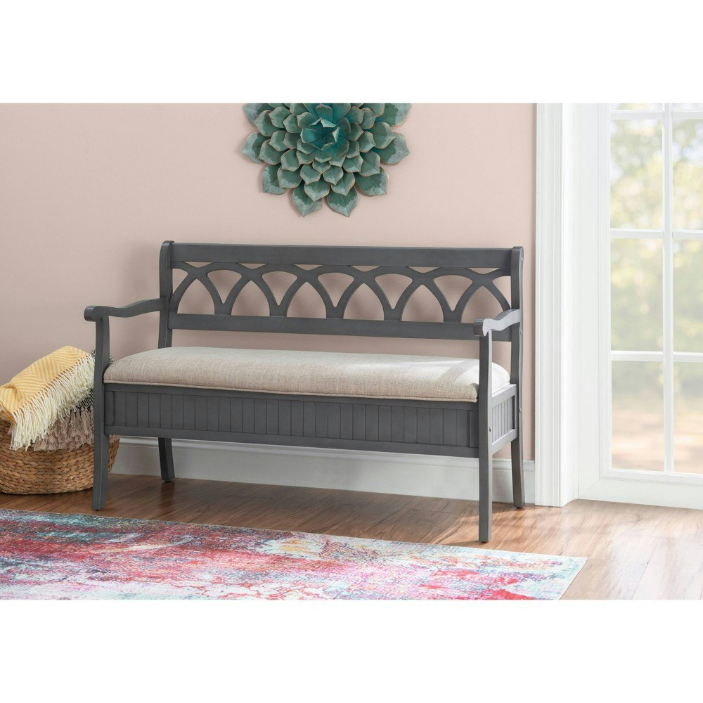 Powell Alina 48-Inch Solid Wood and Upholstered Storage Bench: $202.99 Powell Alina 48-Inch Solid Wood and Upholstered Storage Bench: $202.99