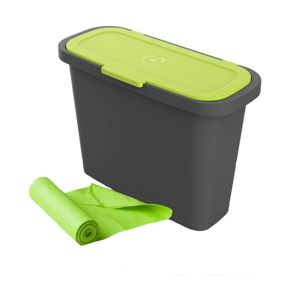 2.4-Gallon Portable Kitchen Compost Caddie with Bags: $59.99