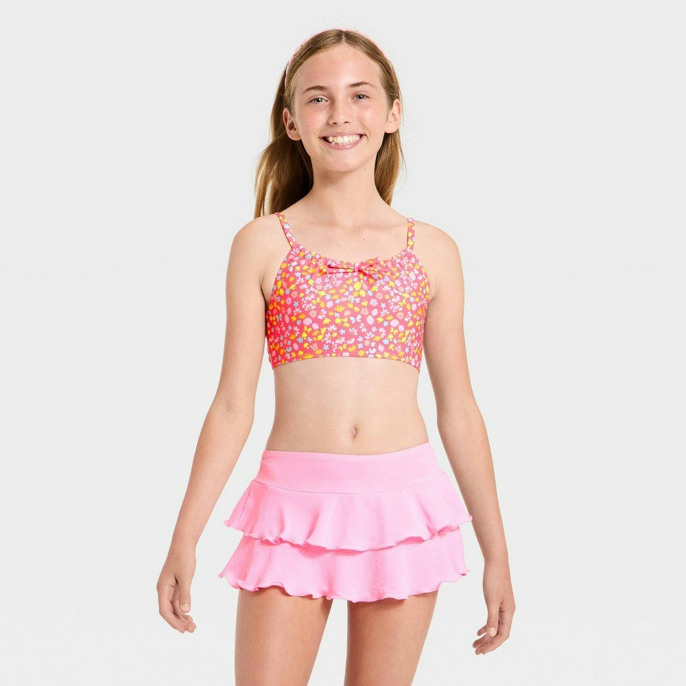 Cat & Jack Girls' 3-Piece Floral Confetti Bikini and Skirt Set: $26 Cat & Jack Girls' 3-Piece Floral Confetti Bikini and Skirt Set: $26