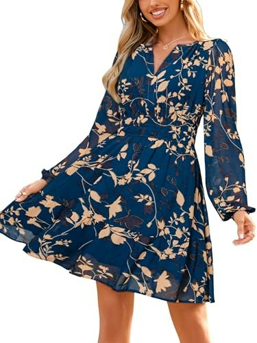 Simplee Women's Floral Chiffon Mini Dress: $33.99