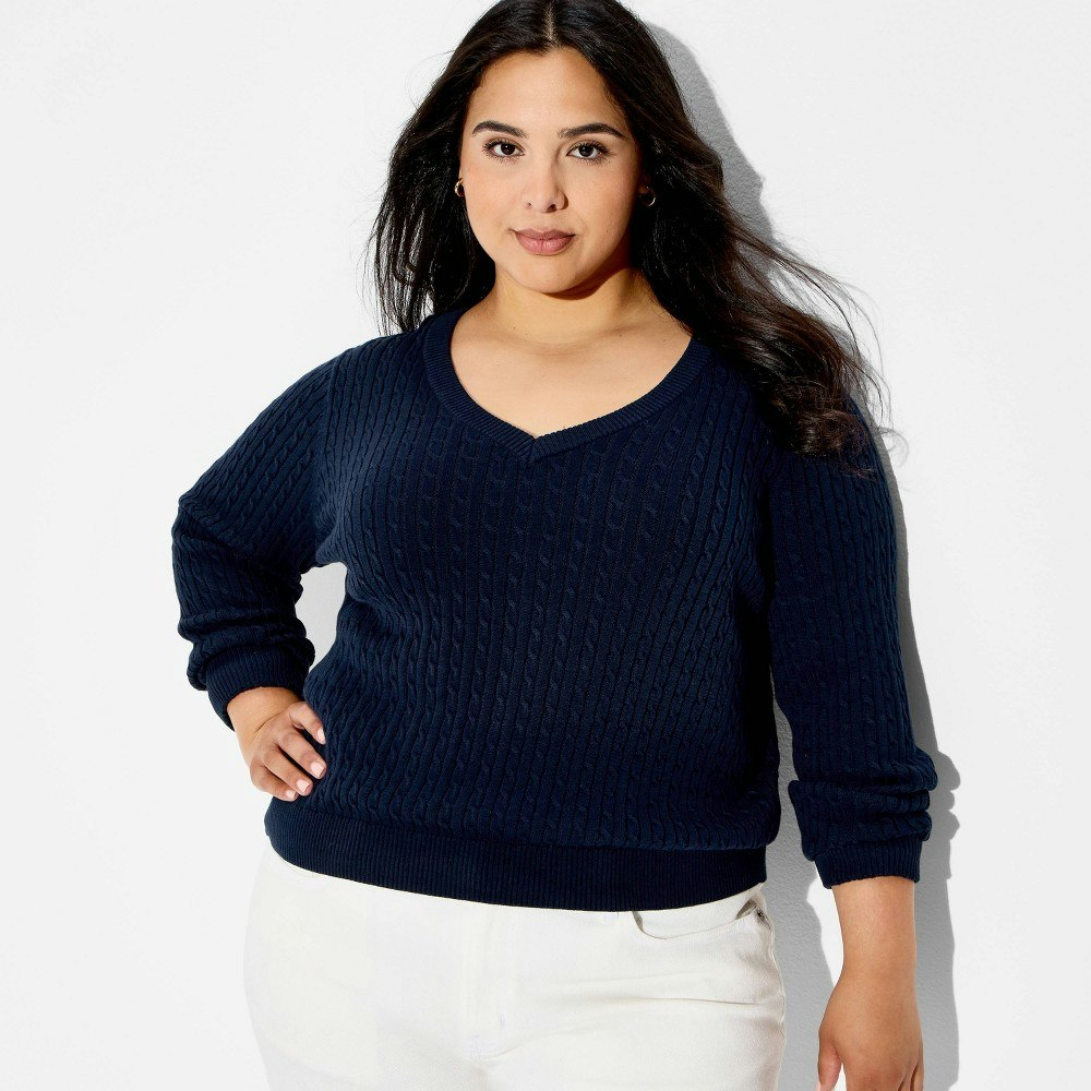 Wild Fable Women's V-Neck Pullover Sweater: $25 Wild Fable Women's V-Neck Pullover Sweater: $25